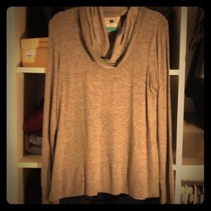 Tan Cowl Neck Sweater